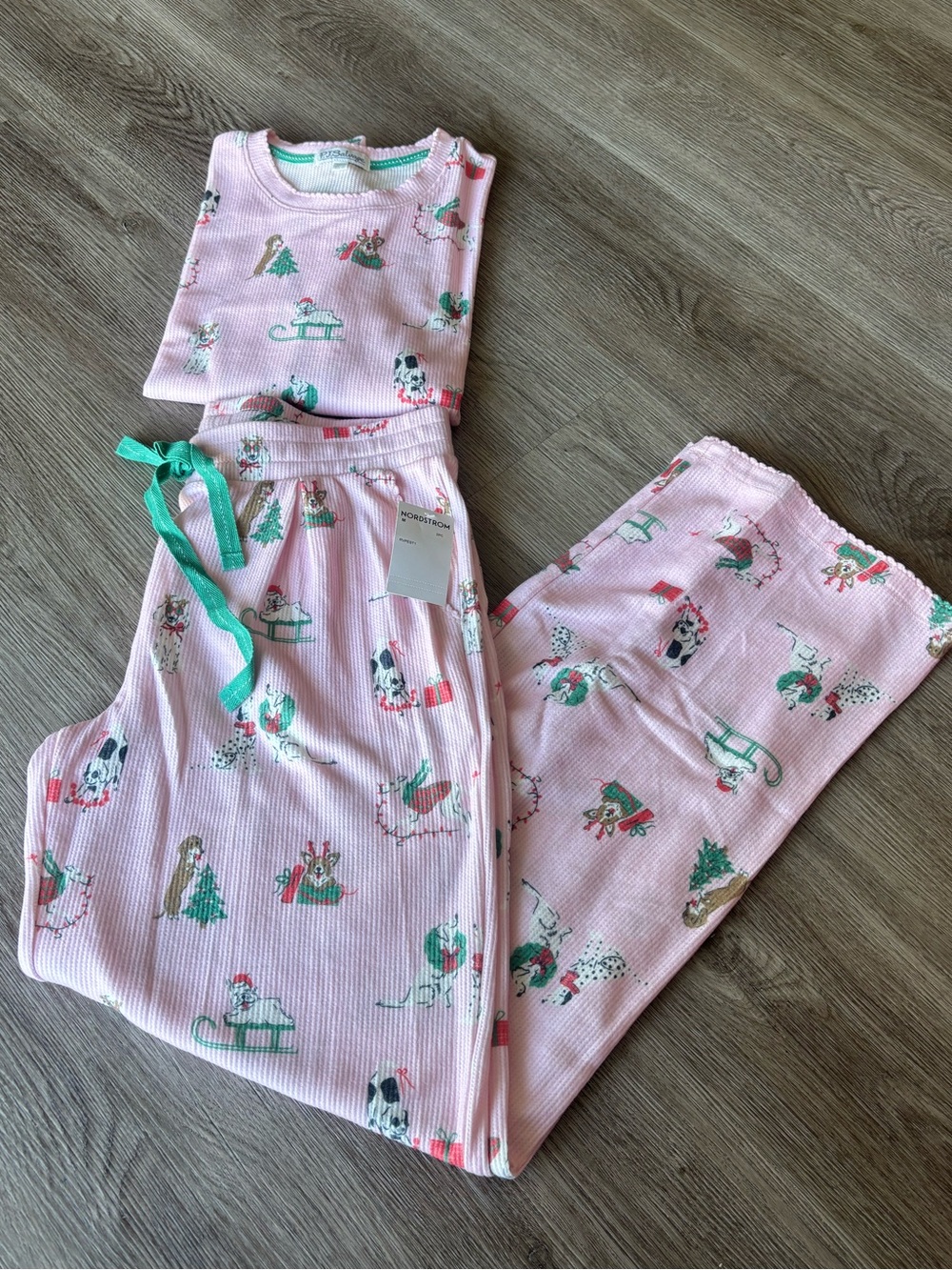 PJ Salvage Peace & Pawlidays Dog Print Pajama Set - Picture 7 of 11